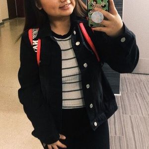 Black jean jacket